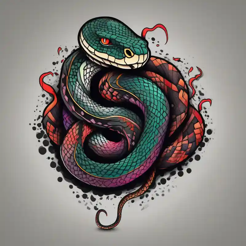 dotwork style Idées et Designs de Tatouages de Serpent en 2025 &Générer gratuitement about Dangerous Big Snake back Tattoo hello kitty tattoo and Dangerous Big Snake back Tattoo hello kitty tattoo